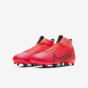 Nike Jr. Mercurial Superfly 7 Academy MG - Nagyobb Gyerek Focicipő - Piros/Piros/Fekete